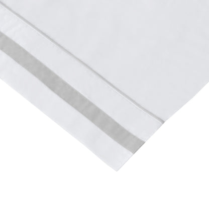 Classic Double Border Percale Cotton Sheet Set