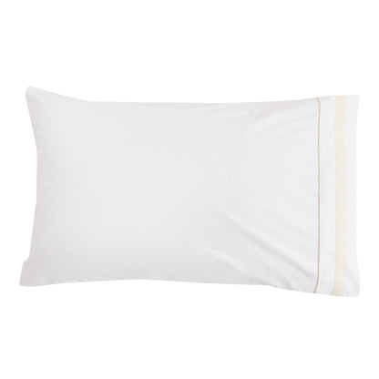 Classic Double Border Percale Cotton Sheet Set