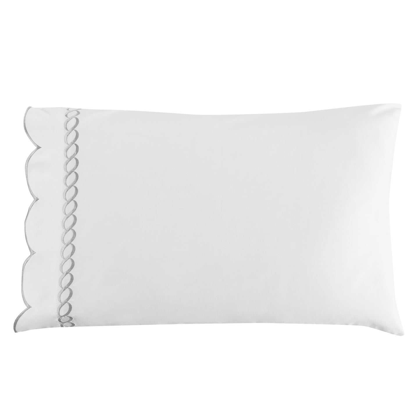 600 Thread Count Scallop Rope Embroidered Cotton Sheet Set