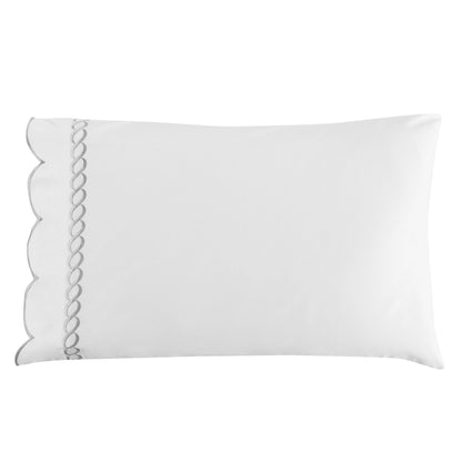 600 Thread Count Scallop Rope Embroidered Cotton Sheet Set