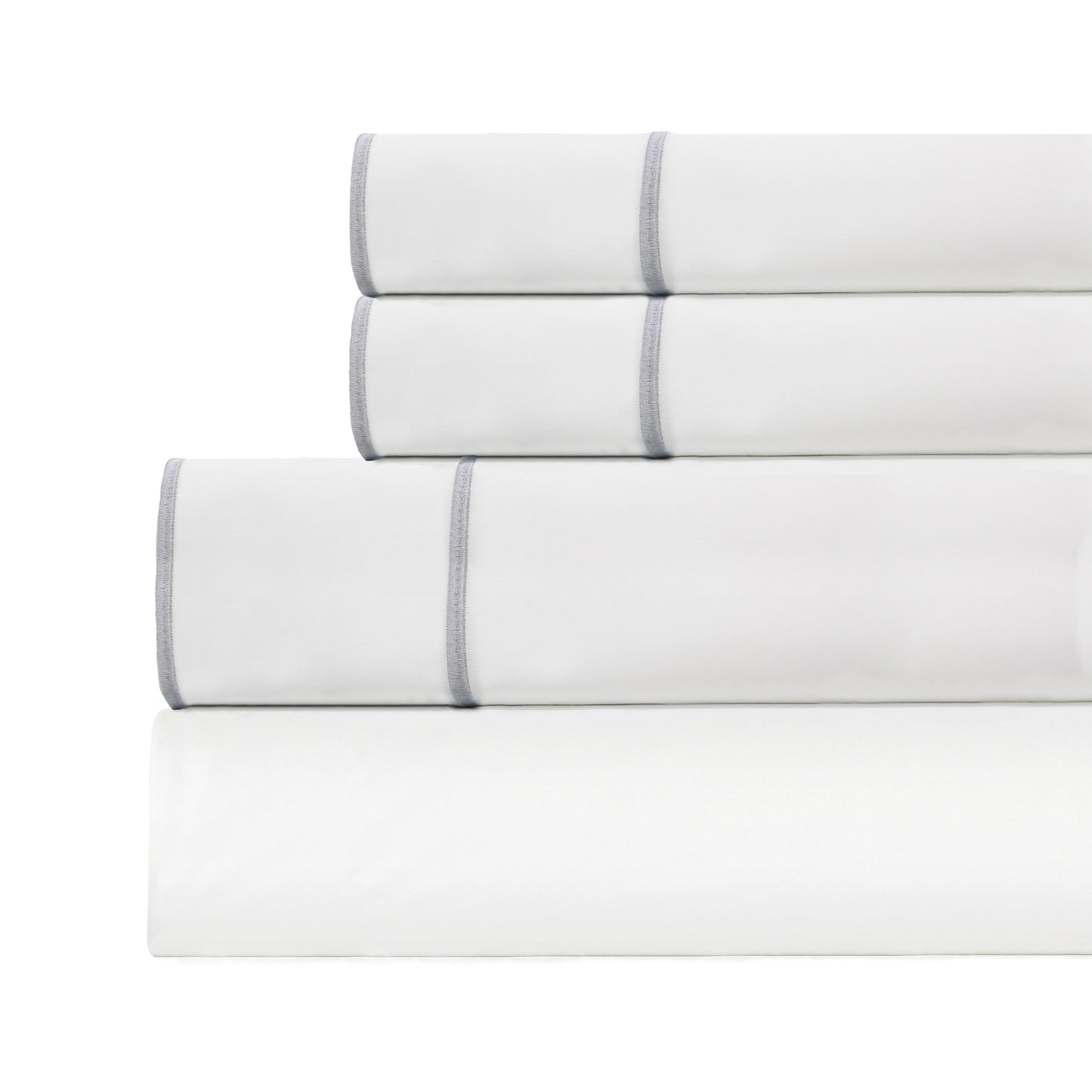 600 Thread Count Framed Sateen Embroidered Cotton Sheet Set