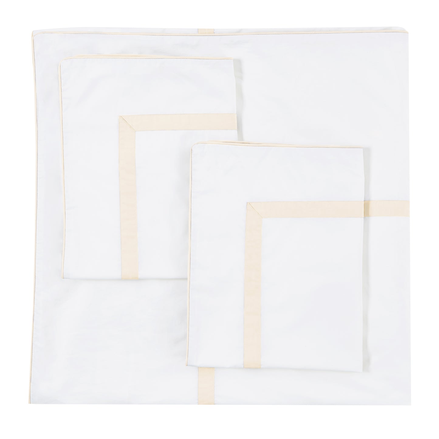 Classic Double Border Percale Cotton Duvet Set