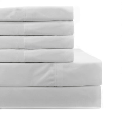 400 Thread Count Wrinkle-Free Cotton Sheet Set with Extra Pillowcases