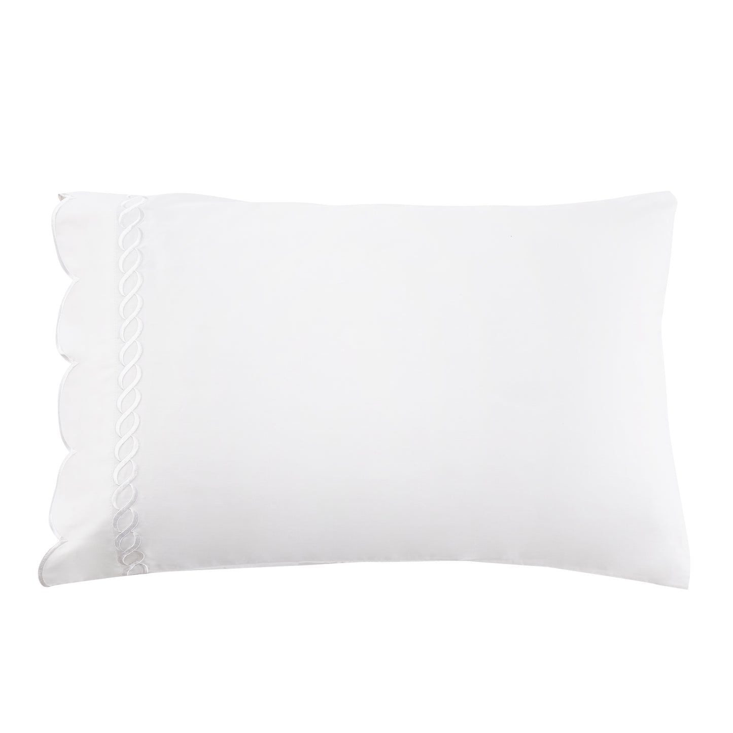 600 Thread Count Scallop Rope Embroidered Cotton Sheet Set