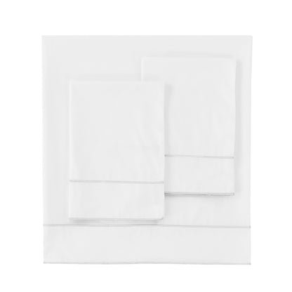 600 Thread Count Framed Sateen Embroidered Cotton Sheet Set