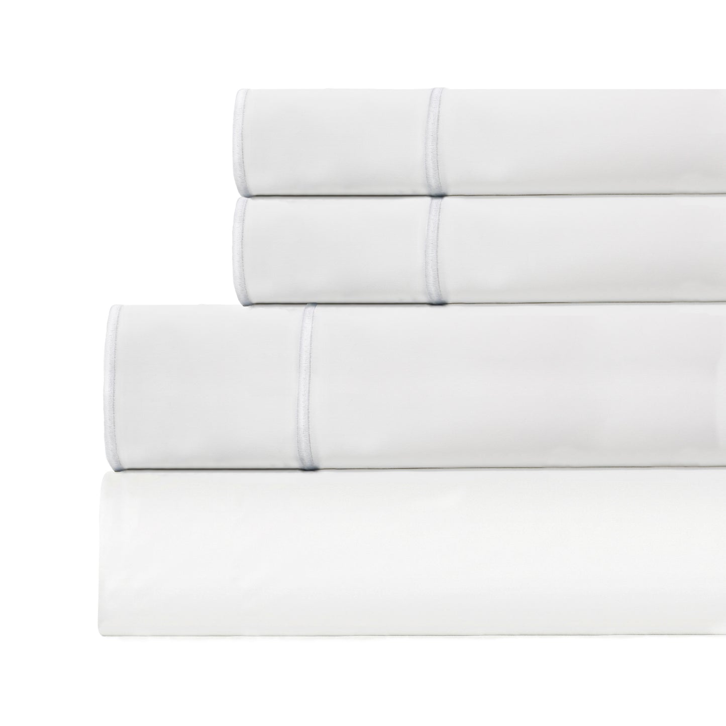 600 Thread Count Framed Sateen Embroidered Cotton Sheet Set